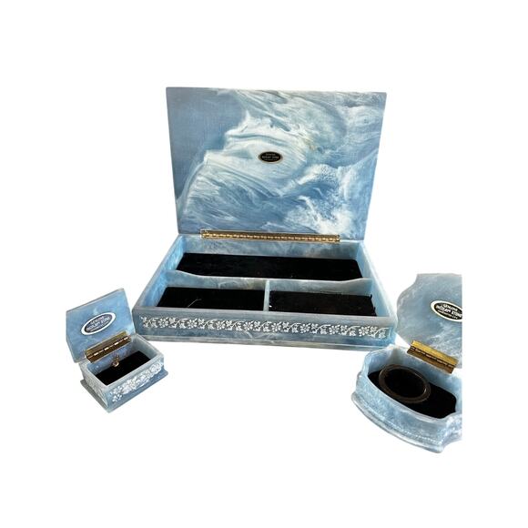 1970s Stone Incolay “Birds of Paradise” Cameo Box - Picture 4 of 9